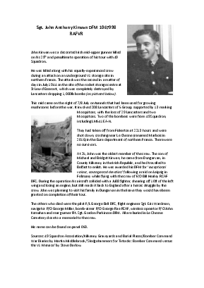 A preview of a PDF biography for Kirwan, John Anthony
